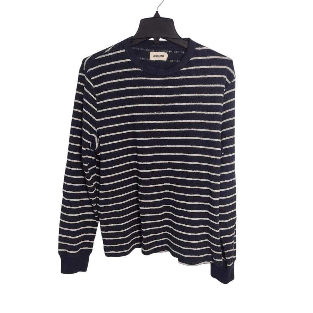 Taylor Stitch The Adams Terry Sweatshirt L Nautical Organic Cotton Preppy Blue - Picture 1 of 5